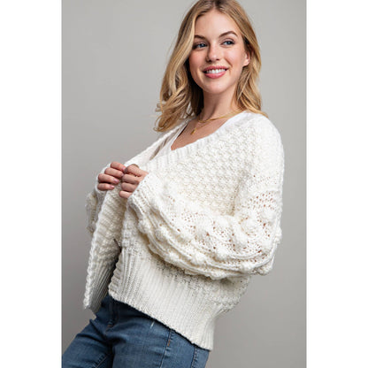 Sweet Generis - SWEET 3D FLOWER KNITTING CARDIGAN