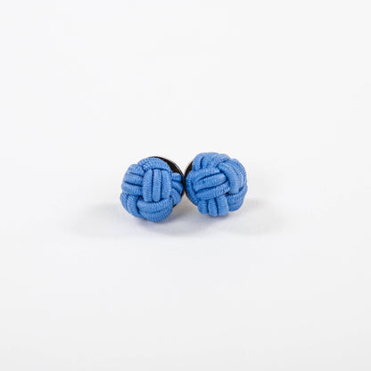 Patsy Kane | Nautical - Monkey Fist Earrings - Nylon: Atlantic blue & white twist