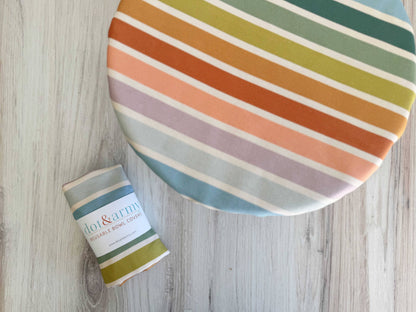Dot and Army - Reusable Bowl Cover- Beach Chair Stripes