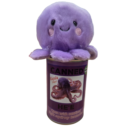 Canned Gifts - Hawaiian Canned He'e | Stuffed Octopus Plush w/Jokes