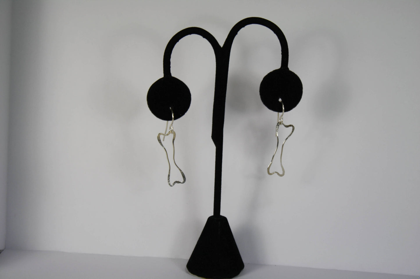 Ken’s handcrafted jewelry - Sterling Silver Earrings With Dog Bones