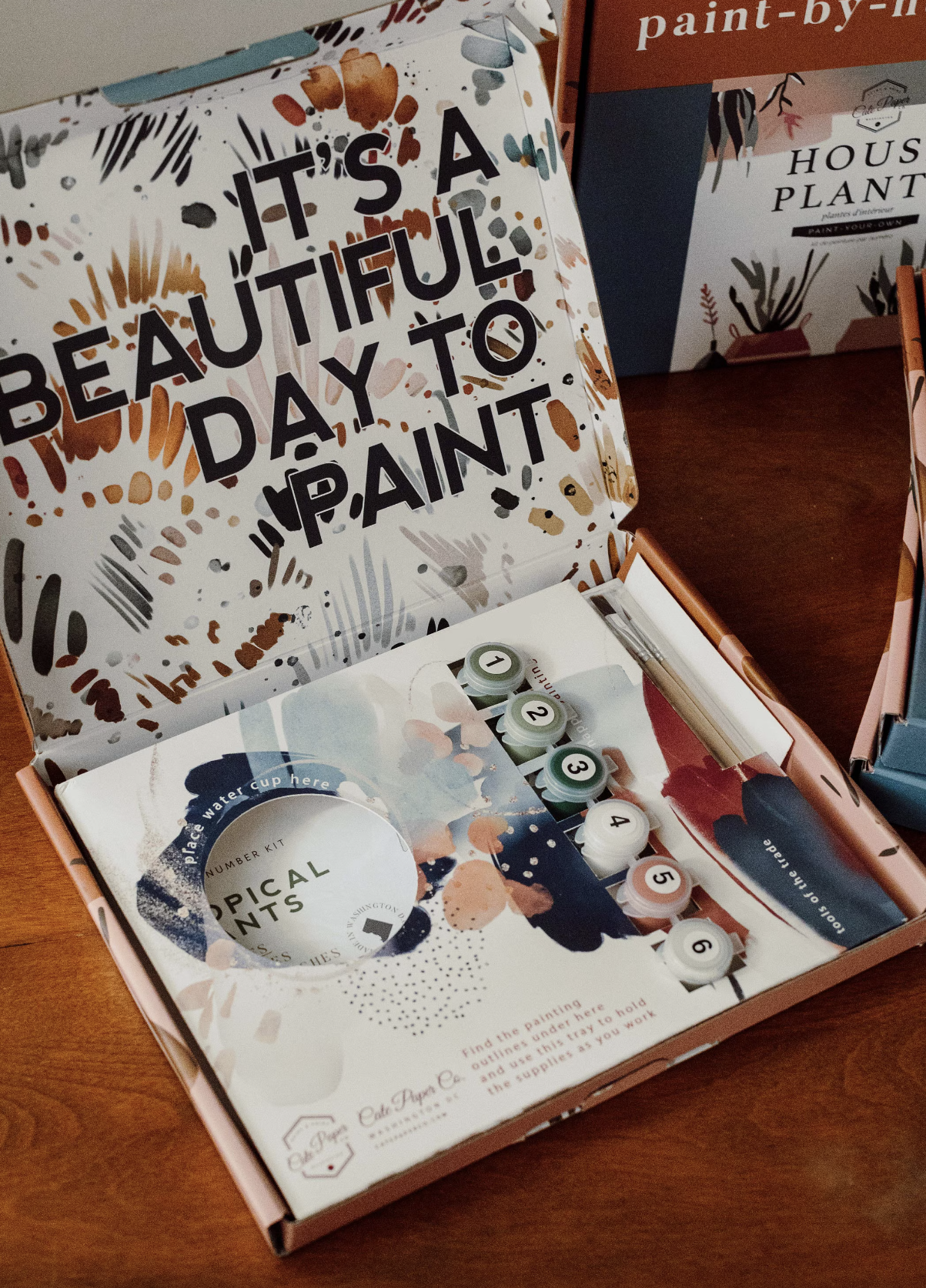 Cate Paper Co. - Hydrangea Garden Paint-By-Numbers kit