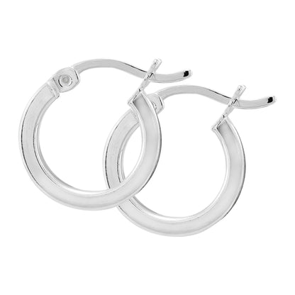 Silpada - Silpada 'Squared Off' Hoop Earrings in Sterling Si: 5/8