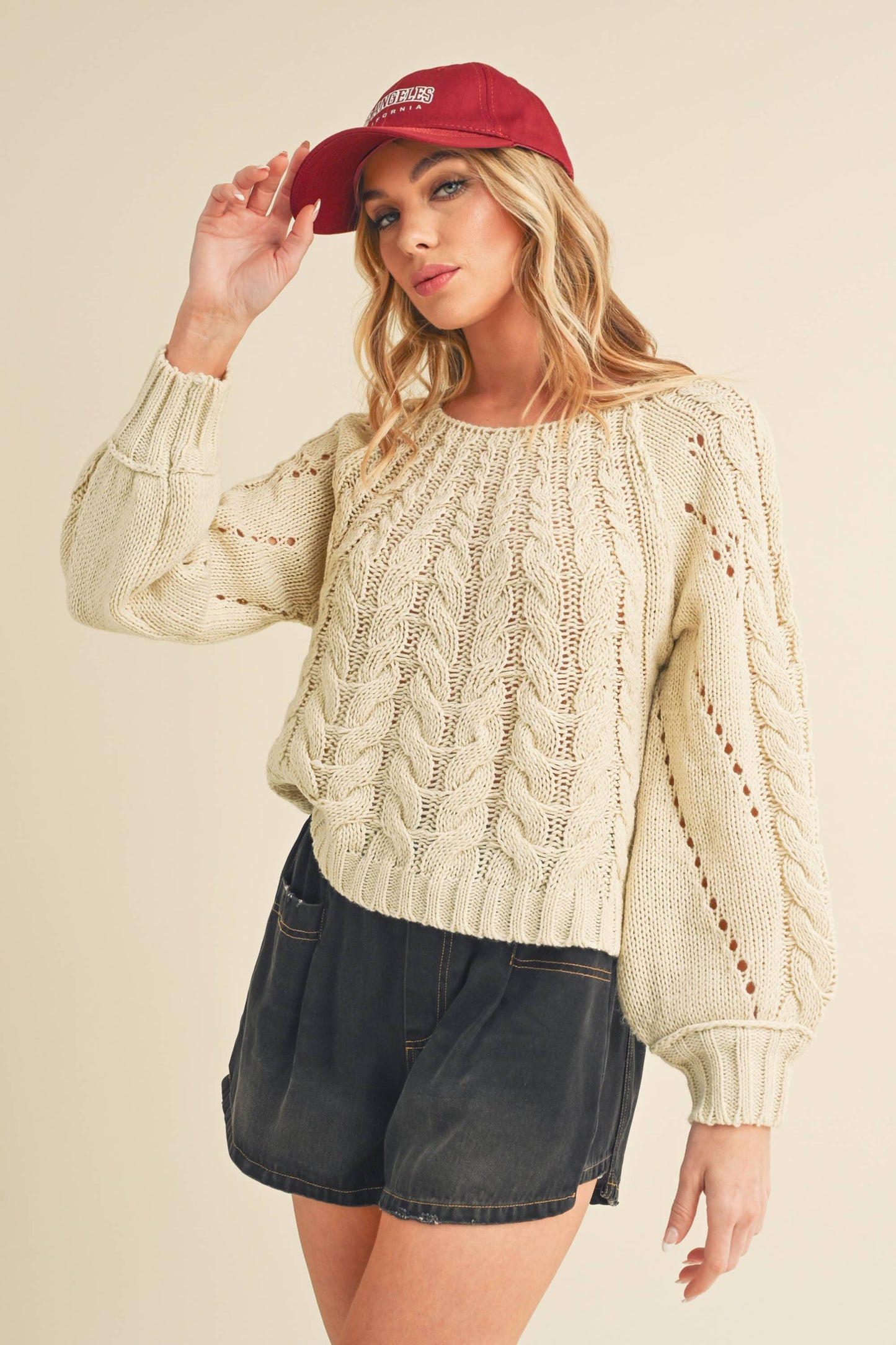 AEMI + CO - 3158DK Tally Sweater: L / Contemporary / Pink