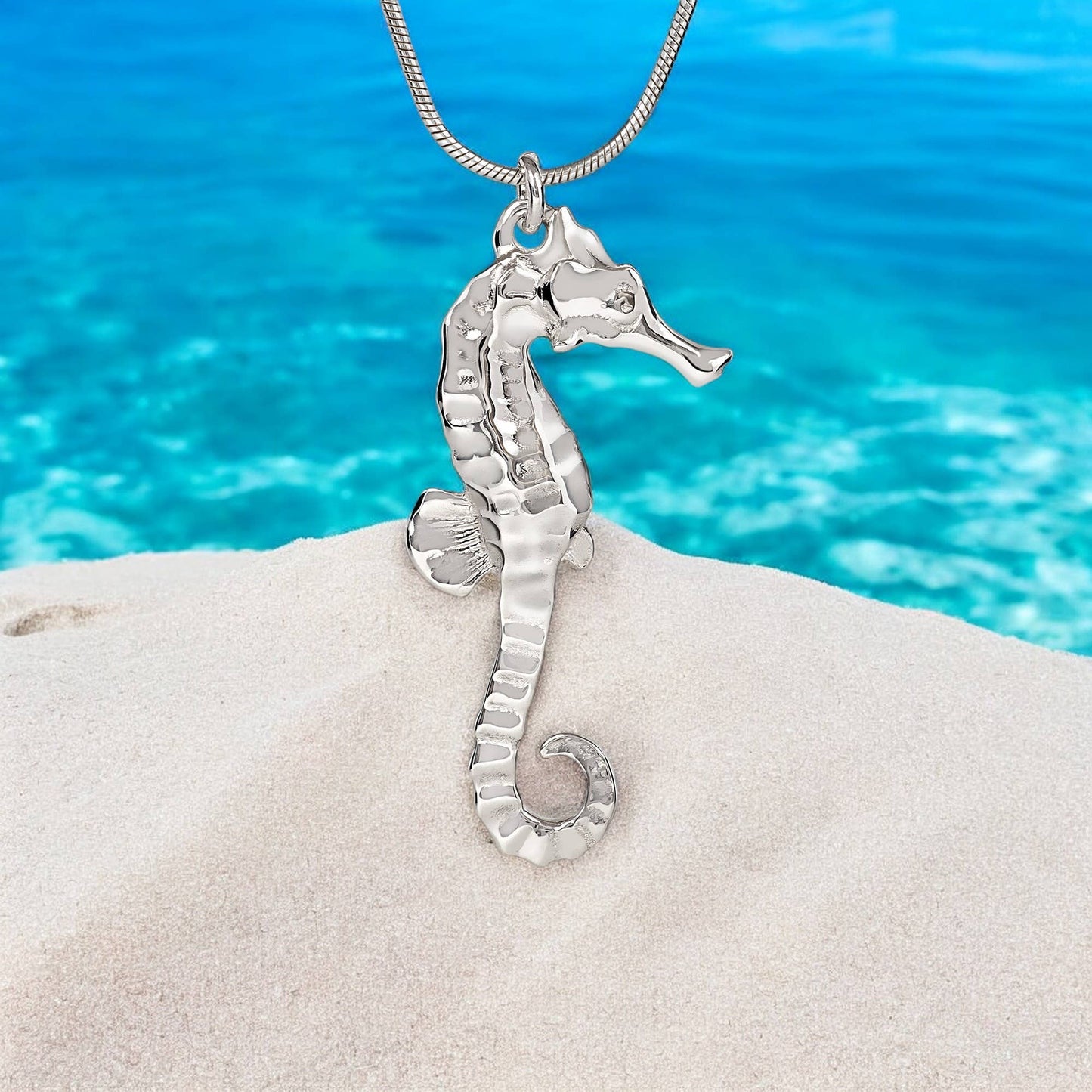 Big Blue by Roland St John - Seahorse Pendant: 18"