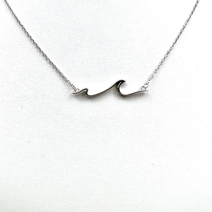 Jackie Gallagher Designs - Handmade Coastal Jewelry - Double Wave Sterling Silver Necklace