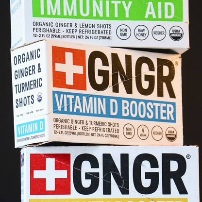 GNGR Labs - Vitamin D Booster Ginger Shot: Immunity Energy Mood Boost