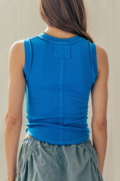 Urban Daizy - Ribbed Slim Fit Sleeveless Tank Top