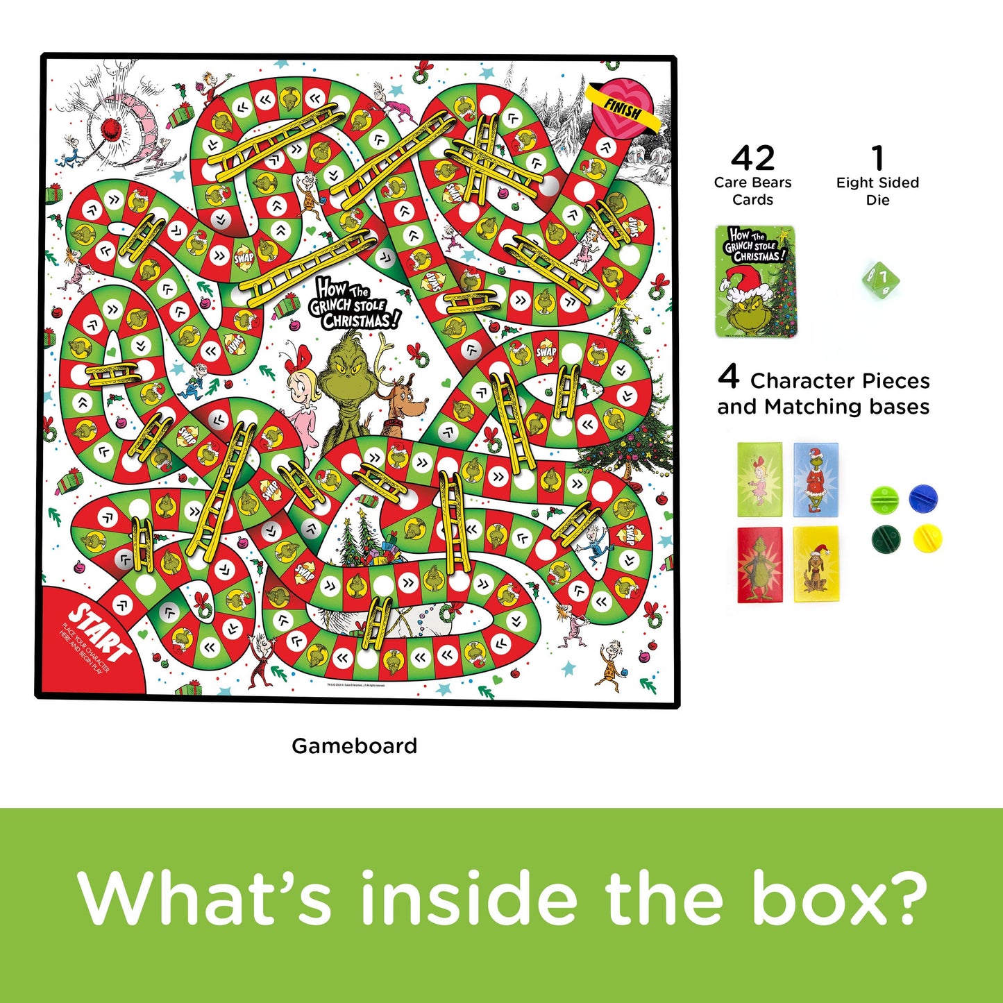 AQUARIUS, GAMAGO, ICUP, & ROCK SAWS by NMR Brands - The Grinch Christmas Journey Board Game