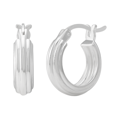 Silpada - Silpada 'Classic Edge' Sterling Silver Hoop Earrings