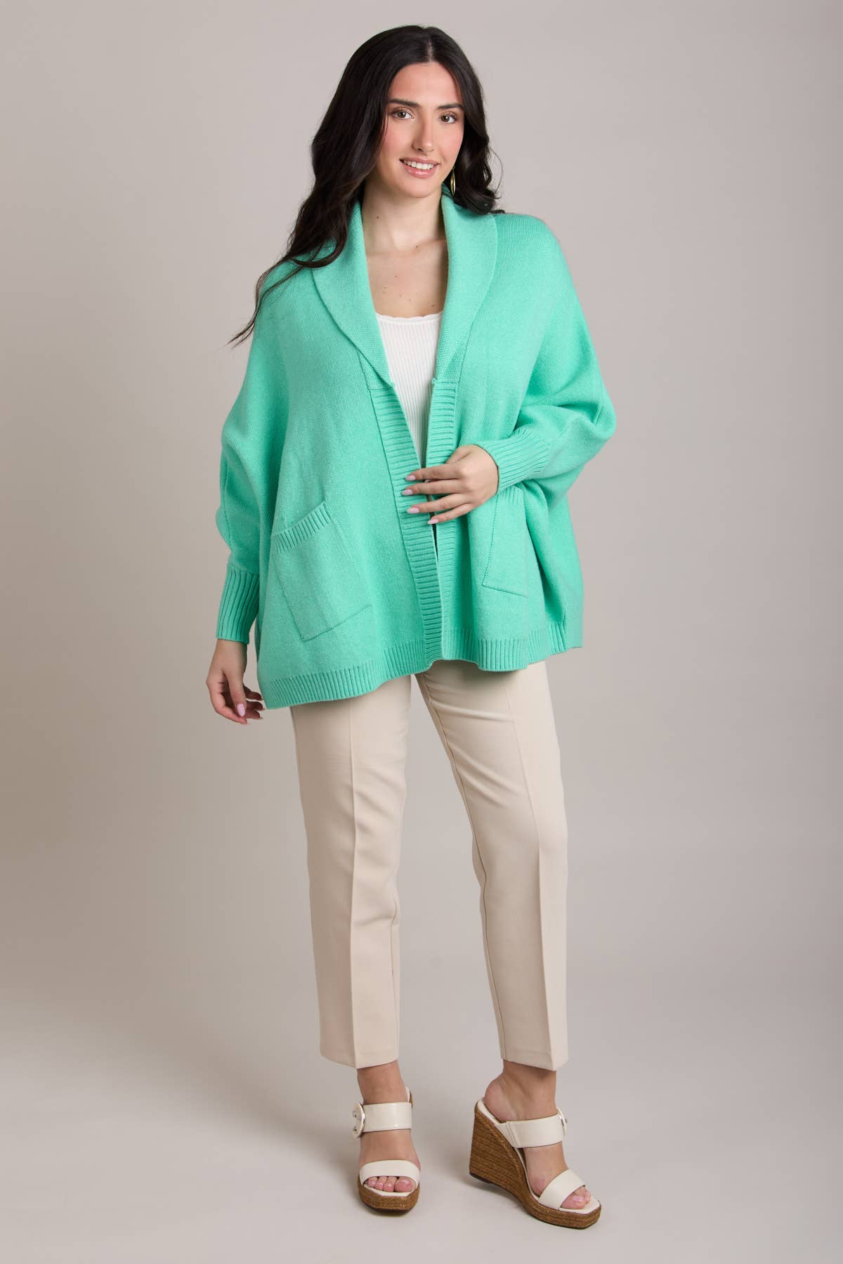 SAACHI - Open Front Oversize Cardigan