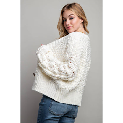 Sweet Generis - SWEET 3D FLOWER KNITTING CARDIGAN
