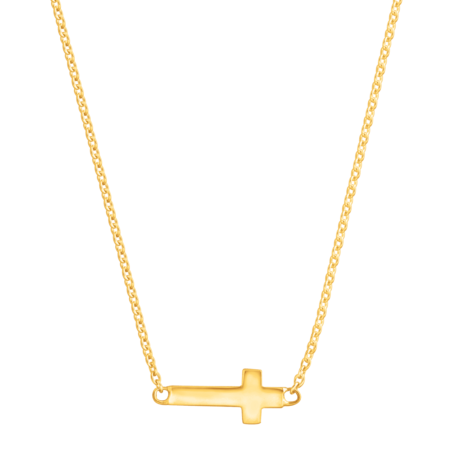 Silpada - Silpada 'Simplex Cross' Horizontal Cross Necklace in Sterlin: White