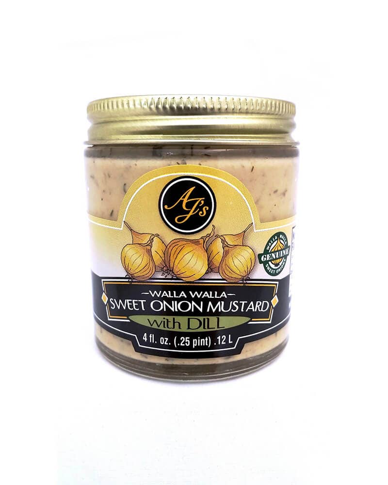 AJ's - 4oz Walla Walla Sweet Onion Mustard w/Dill