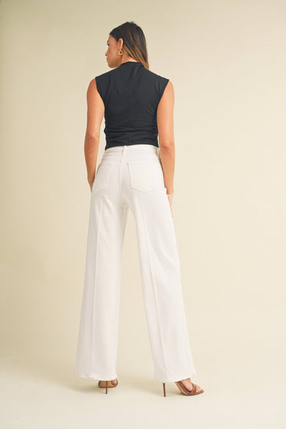 JUST BLACK DENIM - BP450J - WHT - Palazzo Jean