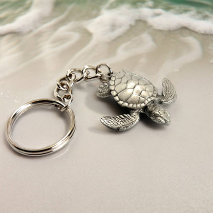 Big Blue by Roland St John - Sea Turtle Keychain, Turtle Key Ring, Gifts for Ocean Lovers