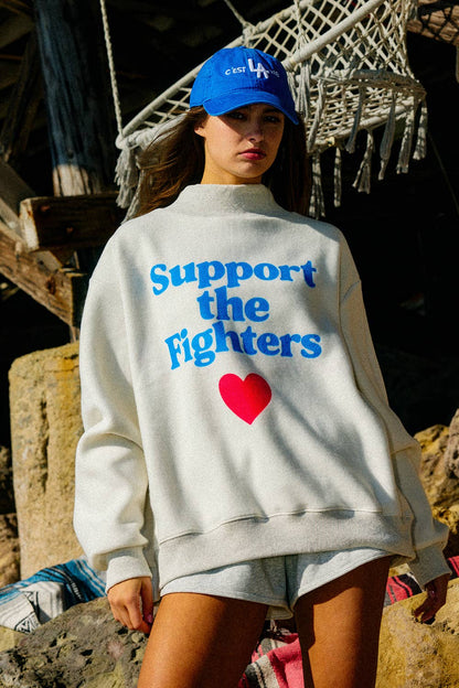 BUCKETLIST INC - IT2594-FCKCANCER Reversible Mock-Neck Sweatshirt