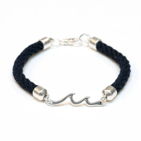 Allison Cole Jewelry - Madaket - Navy/Silver - Nautical Rope Bracelet: XS