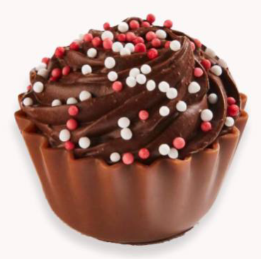 Chocolate Creations USA - Belgian Chocolate Truffles-Cupcake Shape: Salty Fudge Cream