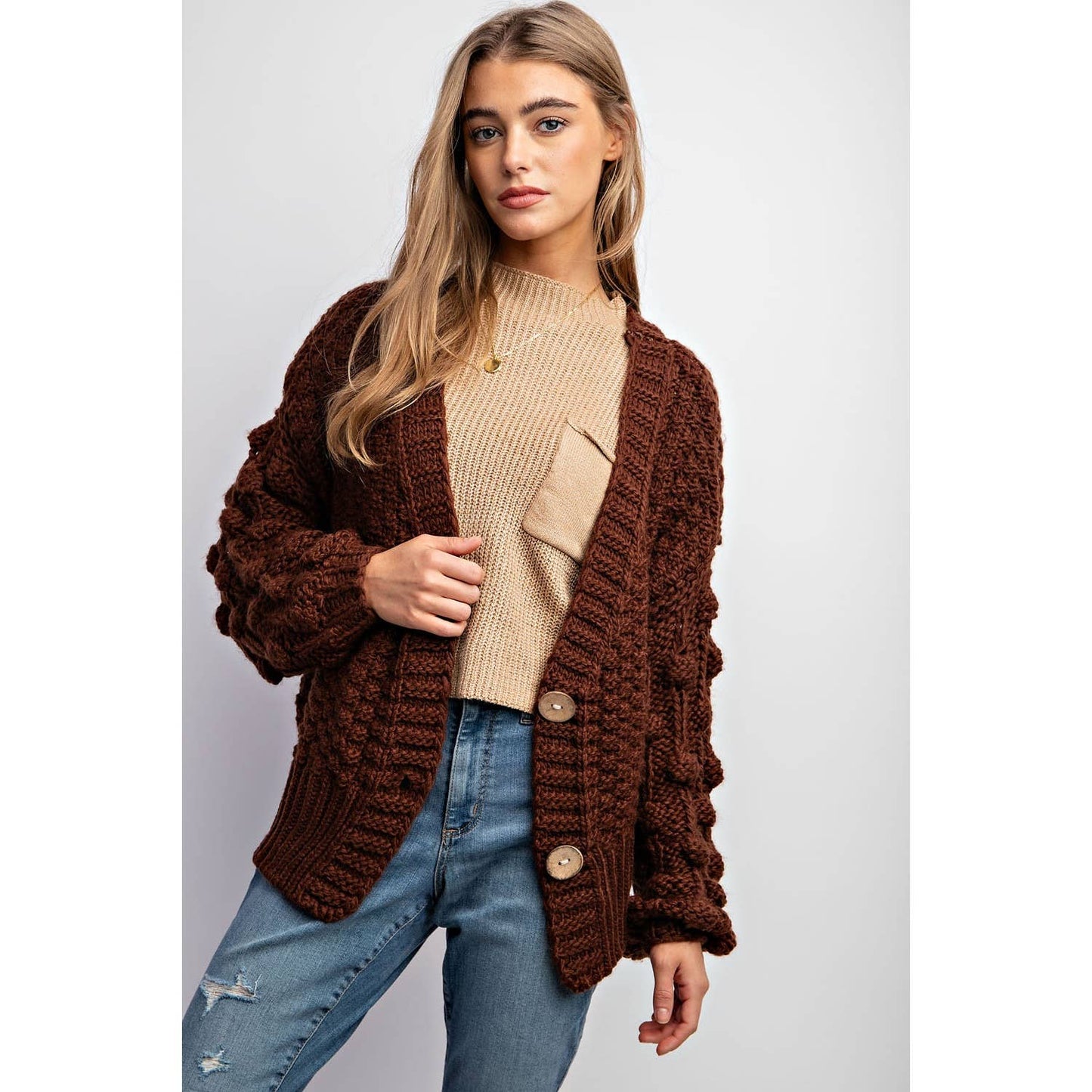 Sweet Generis - SWEET 3D FLOWER KNITTING CARDIGAN