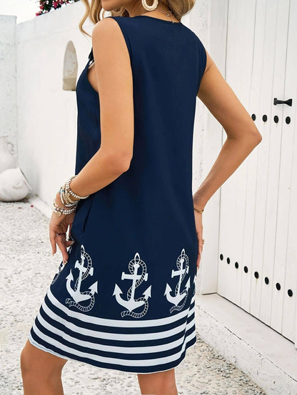 Rosa Clothing - Casual Ethnic Style V-neck Camisole Dress