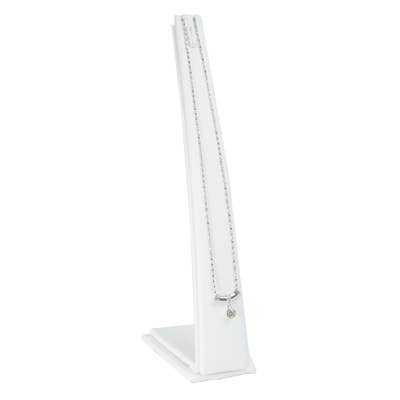 Zakka - Necklace Bracelet Chain Pendant Display Stand White Leather