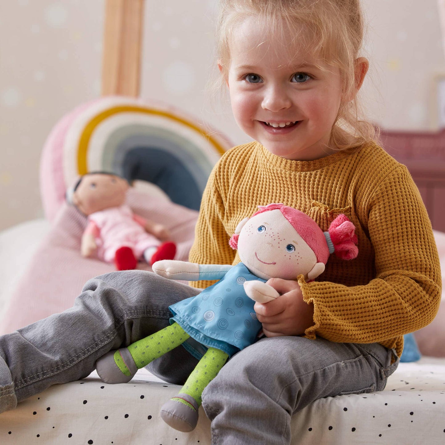 HABA USA - Snug Up Doll Philine - 10" Soft Cuddly Plush Baby Doll