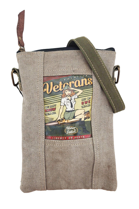 Vintage Addiction - Owe Veterans Recycled Tent Small Crossbody