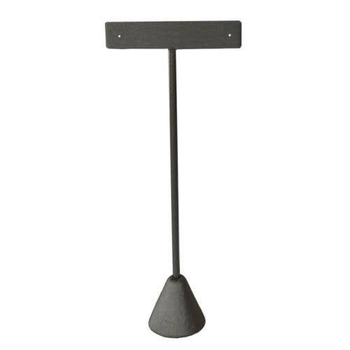 Zakka - Leather Earring T Stand Showcase Display Organizer: Steel Pink Leather