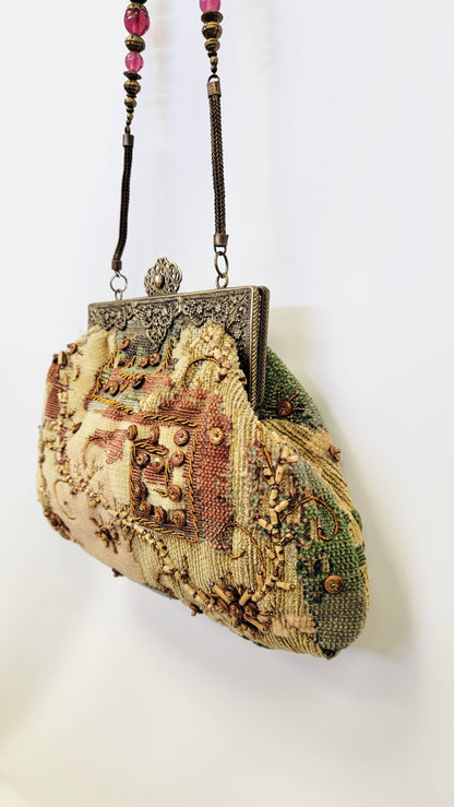 Ricki designs - VINTAGE CLASSIC TAPESTRY EMBROIDERED BAG #21030