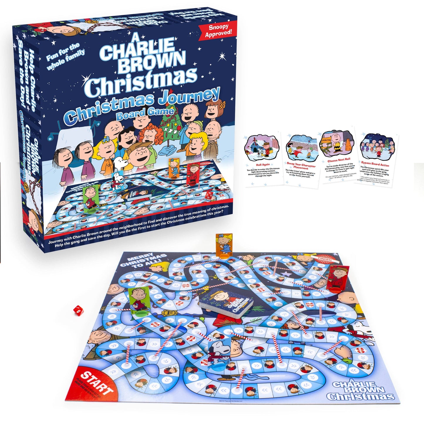 AQUARIUS, GAMAGO, ICUP, & ROCK SAWS by NMR Brands - Peanuts Charlie Brown Christmas Board Game