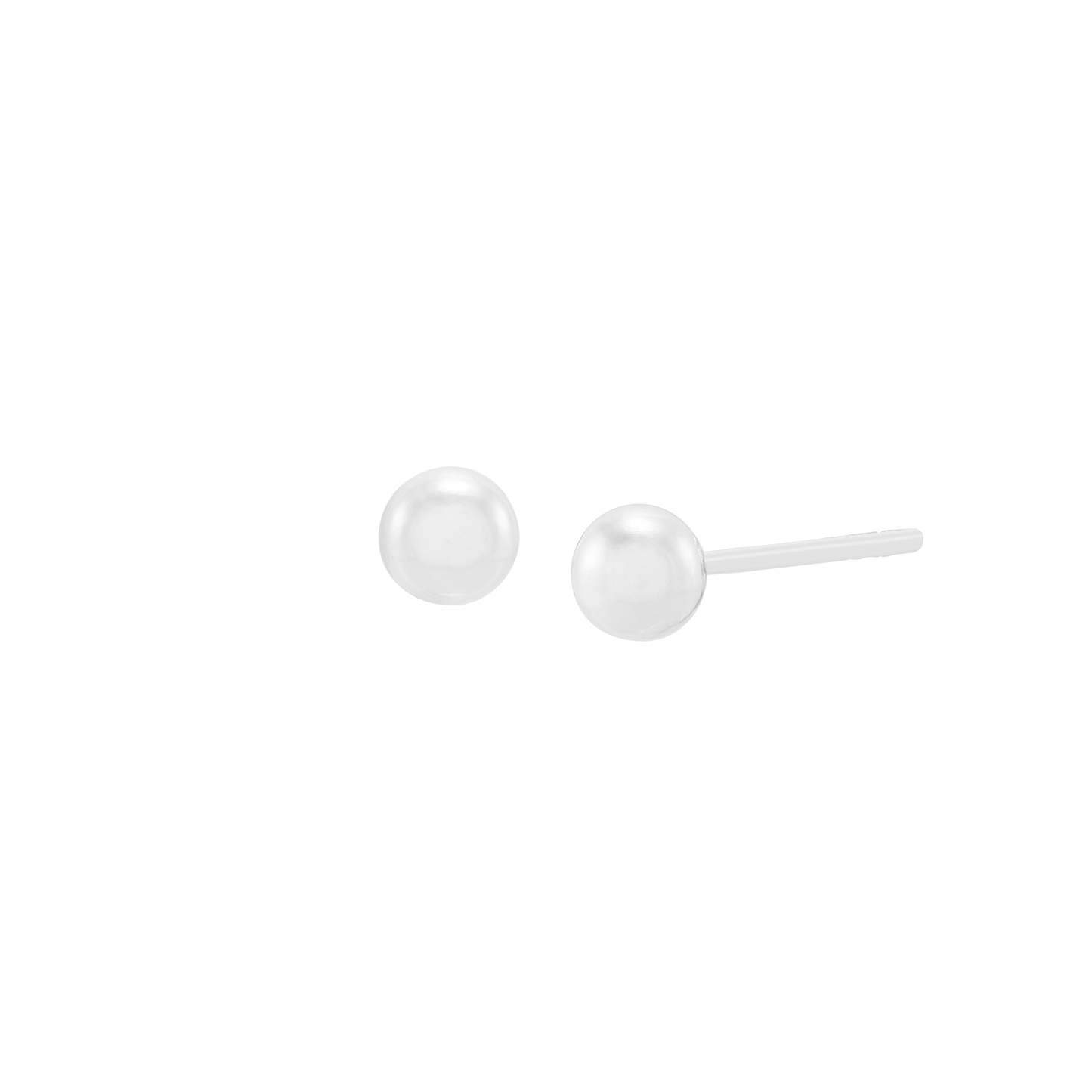 Silpada - Silpada 'Having a Ball 5 mm Stud Earrings' in Sterling Silver: White / 3/16
