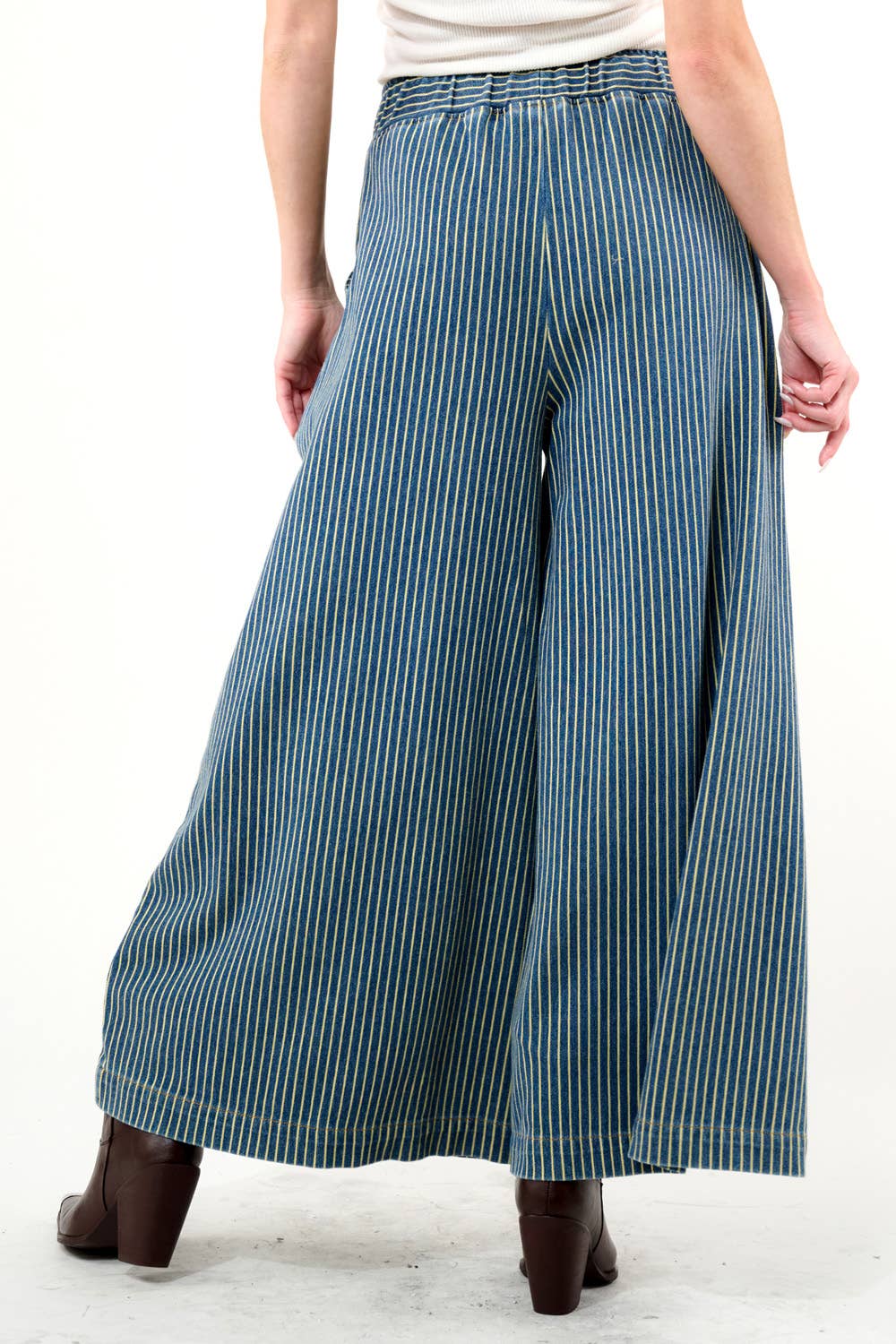 Aratta - Alaia Stripe Denim Pants: Denim Stripe / M