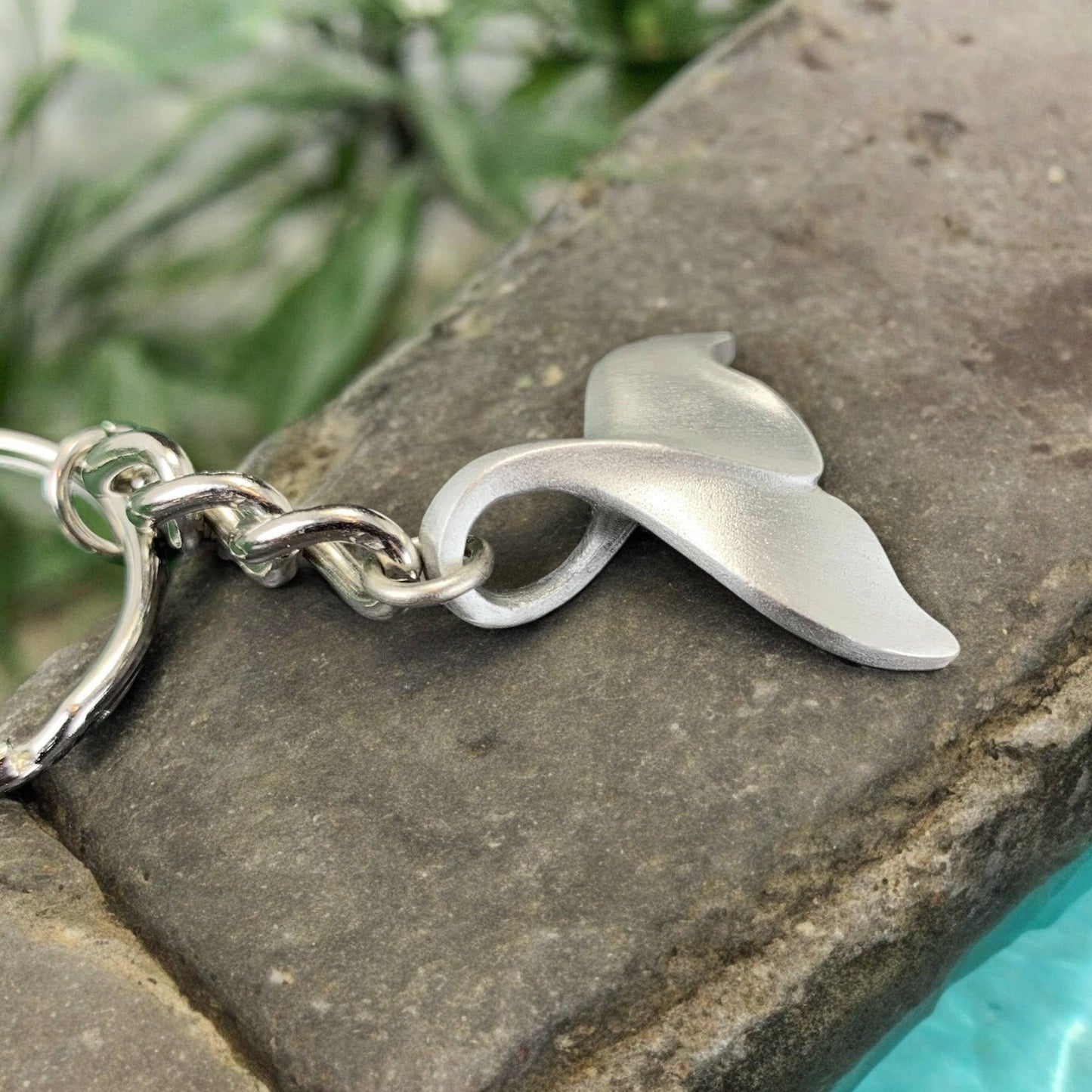 Big Blue by Roland St John - Whale Tail Keychain, Whale Tail Key Ring, Sea Life Gifts