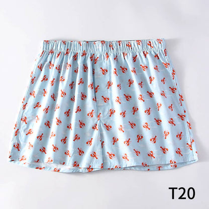 Rosa Clothing - Lobster & Pickles printed cotton casual boxer short