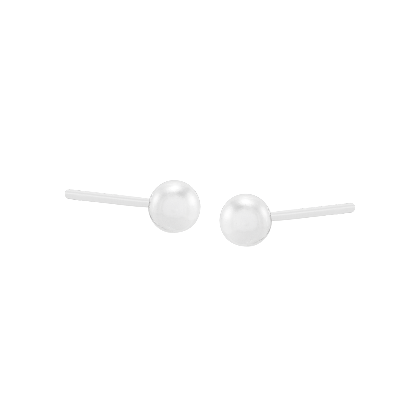 Silpada - Silpada 'Having a Ball 5 mm Stud Earrings' in Sterling Silver: White / 3/16