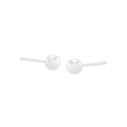 Silpada - Silpada 'Having a Ball 5 mm Stud Earrings' in Sterling Silver: White / 3/16