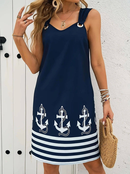 Rosa Clothing - Casual Ethnic Style V-neck Camisole Dress
