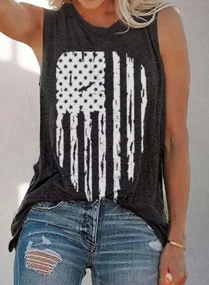 Rosa Clothing - 4th Of July Loose Printed Vest