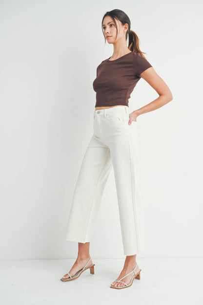 JUST BLACK DENIM - BP460 - VANILLA BEAN - Scissor Cut Wide Leg