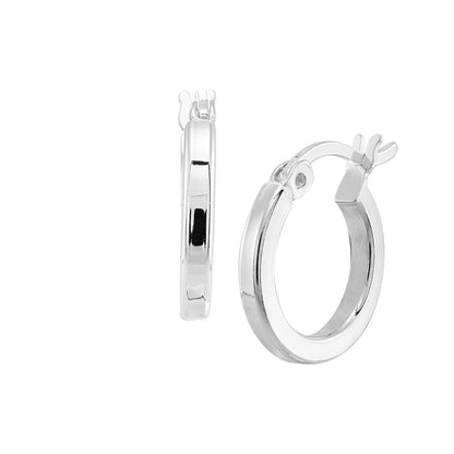 Silpada - Silpada 'Squared Off' Hoop Earrings in Sterling Si: 5/8