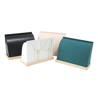 Zakka - Necklace Bracelet Display Stand Stylish Jewelry Organizer : White Leather