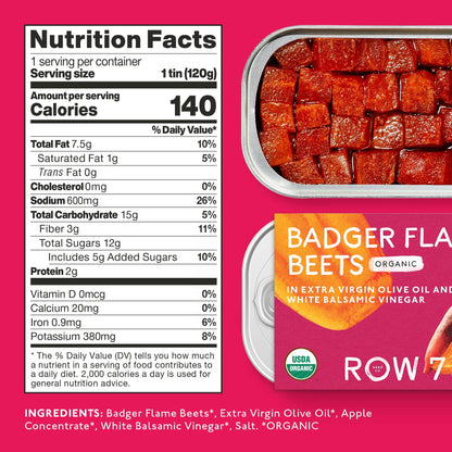 Row 7 - Badger Flame Beets Tin