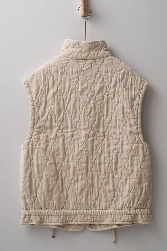 Urban Daizy - FRESH AIR QUILTED VEST : PINK / S-2/M-2/L-2