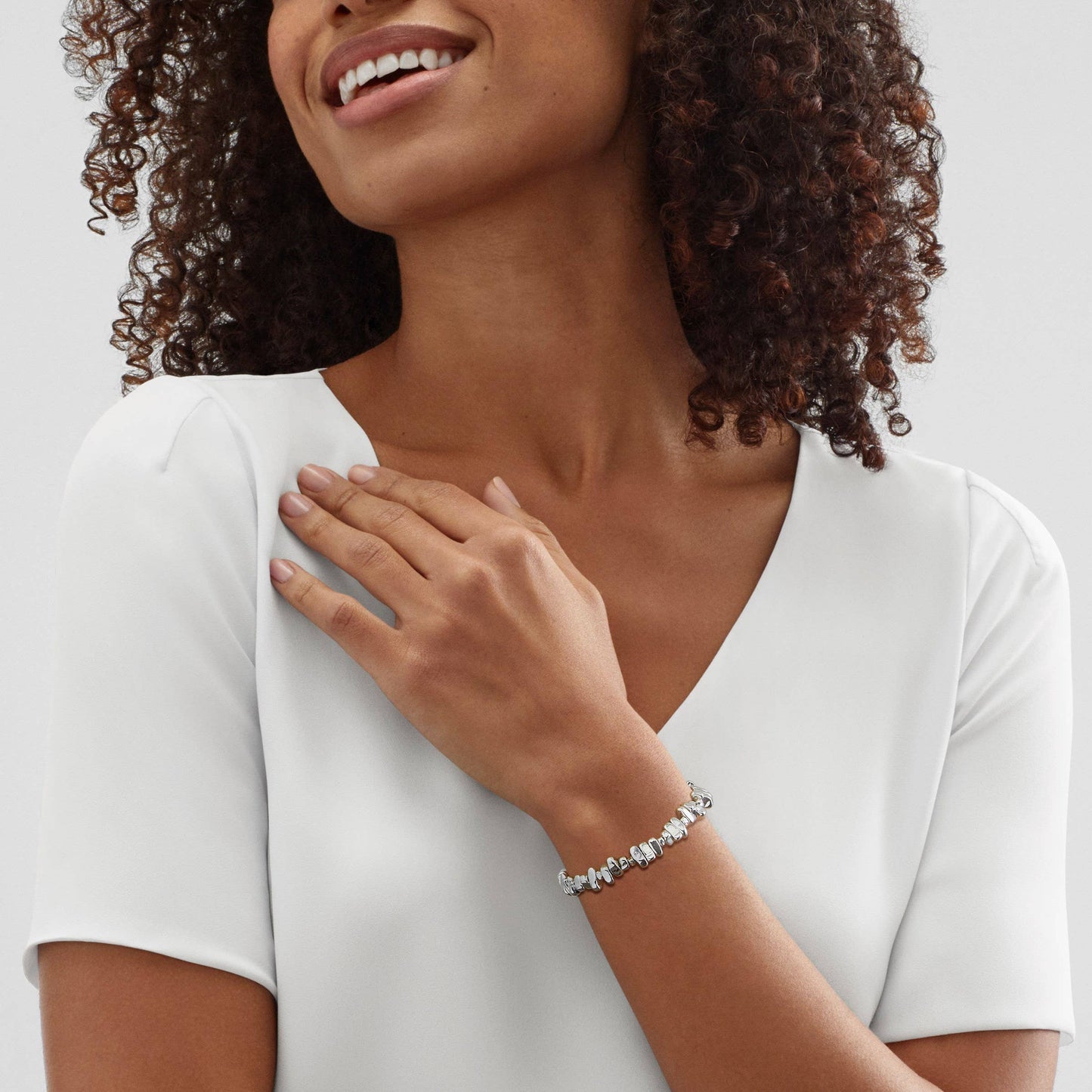 Silpada - Silpada 'Collected Beauty'  Silver Hematite Bracelet. 7.5"
