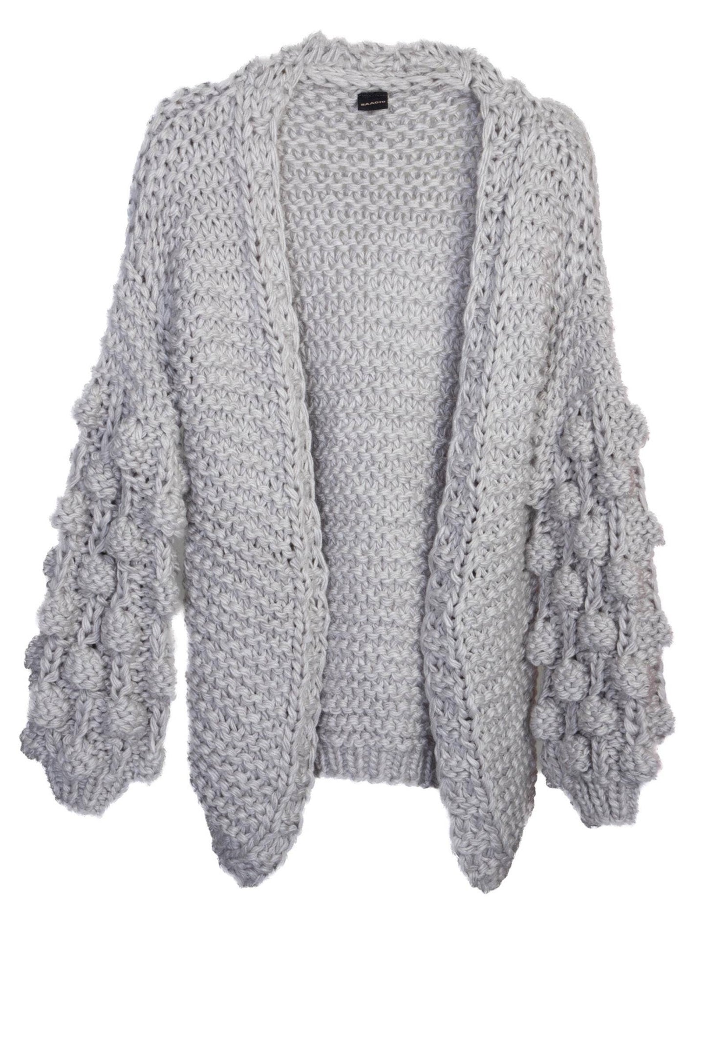 SAACHI - Bauble Sleeve Knit Cardigan Kimono: Pink