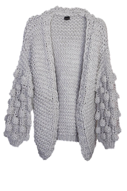 SAACHI - Bauble Sleeve Knit Cardigan Kimono: Pink
