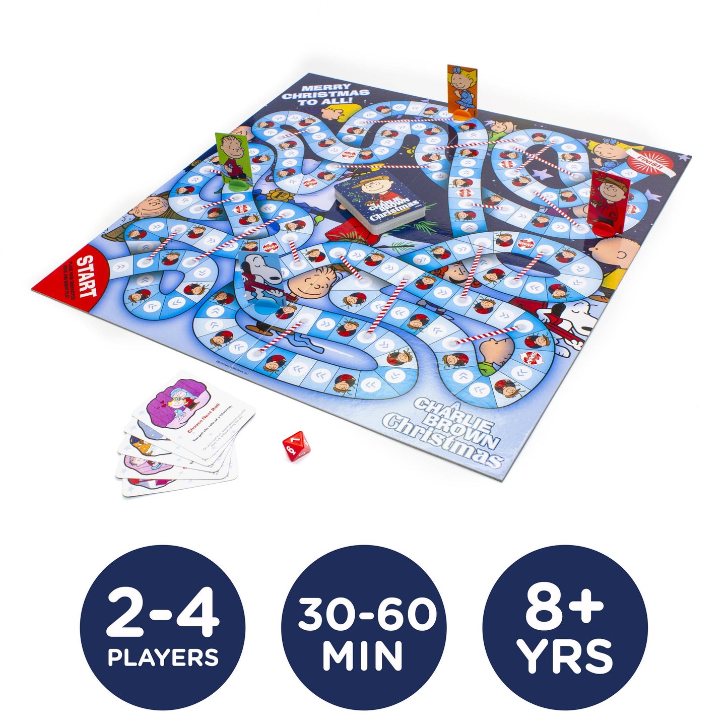 AQUARIUS, GAMAGO, ICUP, & ROCK SAWS by NMR Brands - Peanuts Charlie Brown Christmas Board Game