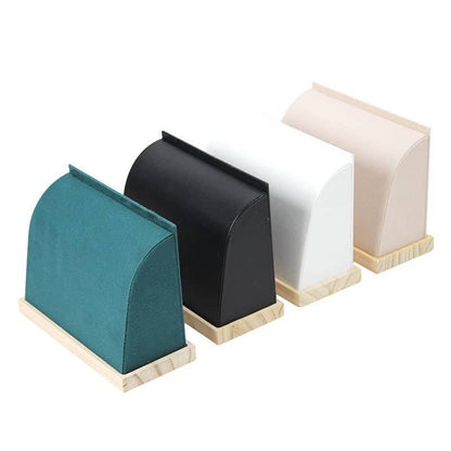 Zakka - Necklace Bracelet Display Stand Stylish Jewelry Organizer : White Leather