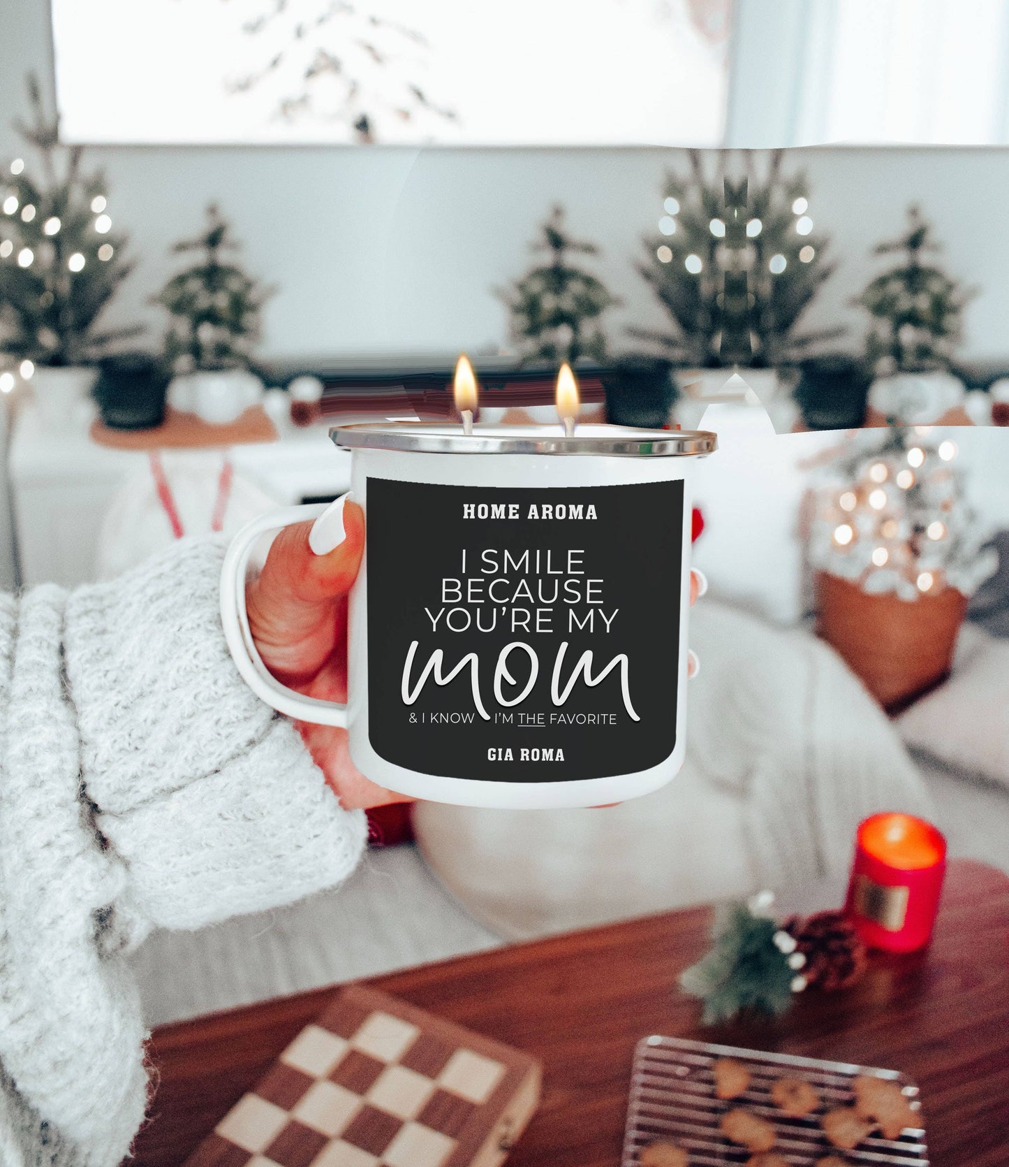 Gia Roma - Best Mom Ever Gifts, Mothers Day Candle Gift Sets, Funny Mom: Best Mom-White / Black Pepper +